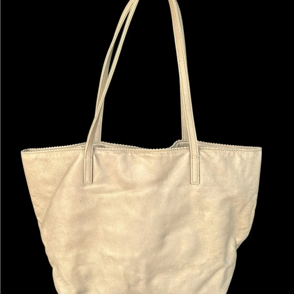 Loewe Champagne Leather Tote Bag